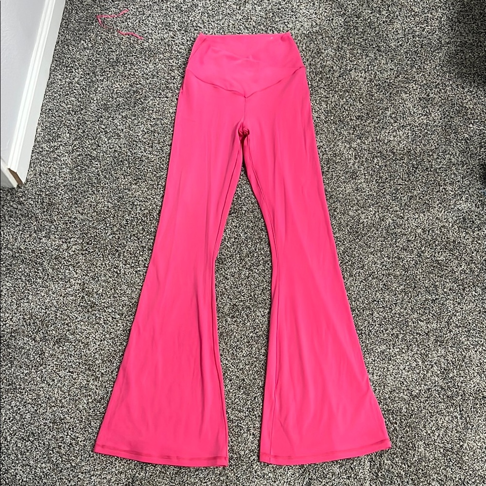 Vibrant Pink Flared Leggings